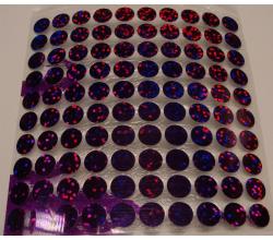100 Buegelpailletten 9mm Hologramm  lila